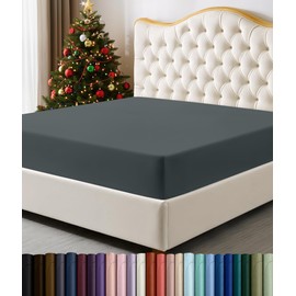 Utopia Bedding Twin Fitted Sheet - Bottom Sheet - Deep Pocket - Soft Microfiber - Shrinkage and Fade Resistant - Easy Care -1 Fitted Sheet Only (Grey)