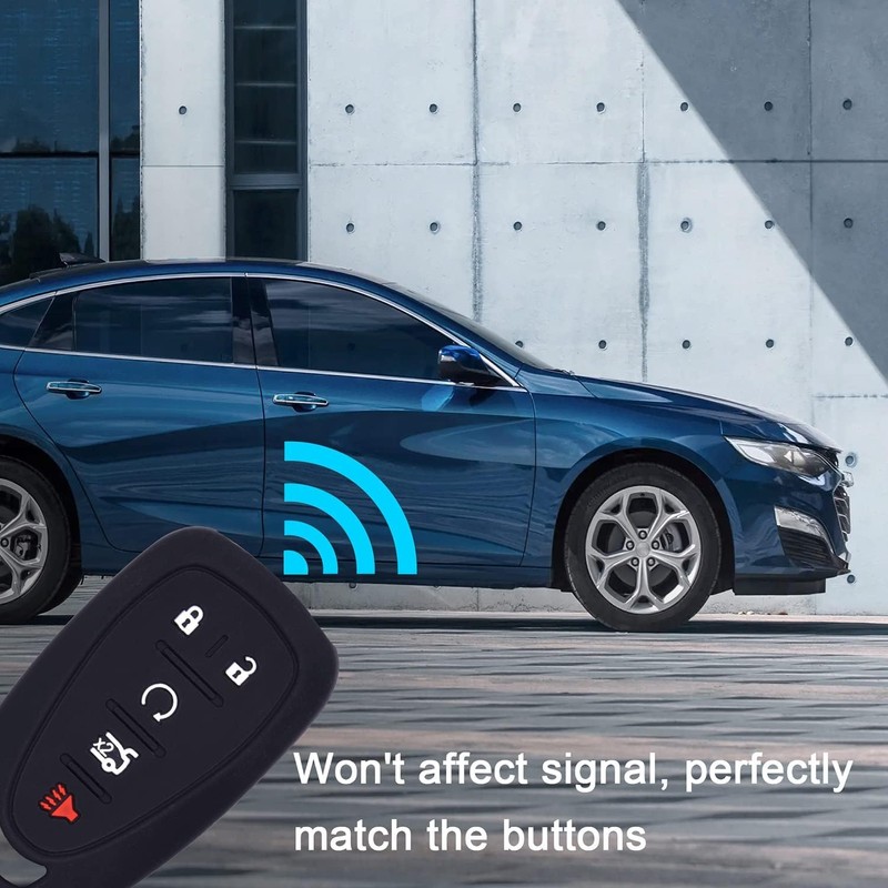 RS Silicone Rubber Key Protector with Key Chain Compatible with