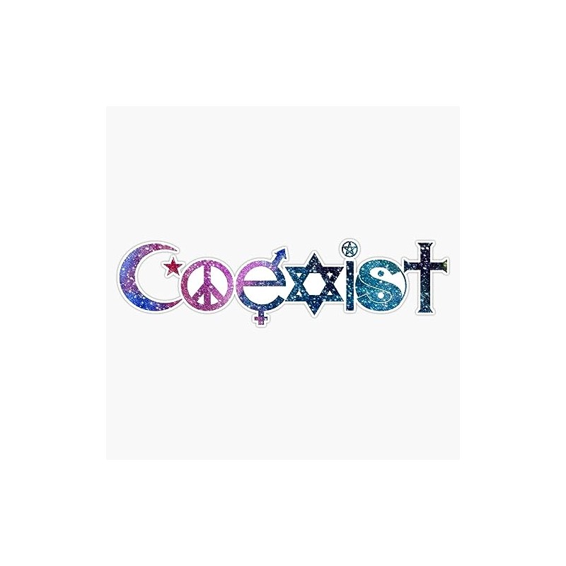Coexist Space Sticker Bumper Sticker Vinyl Decal 5"