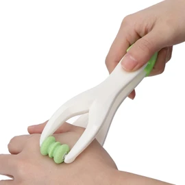 Agatige Finger & Hand Massager Roller, 2 in 1 Dual-Sided Hand Massage Roller Non-Slip Grip Trigger Point Tool for Finger Stress Relief, Stiffness, Tingling(Green)