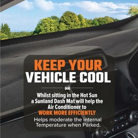 Sunland Dash Mat Charcoal Suits Toyota Prius ZVW30R 07/2009-01/2012 All Lift Back Models - T9606 2009 2010 2011 2012