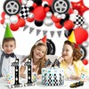 Racing Car Light up Numbers Checkered Birthday Decorations Happy Birthday