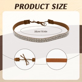 6Pcs Hat Band, Cowboy Hats Bands For Women And Men, Handmade Beaded Straw Hat Belt, Western Hatbands Accessories For Fedora, Panama, And Cowgirl Hats