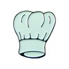 Metal Enamel Pin Badge White Chef Hat (Toque)