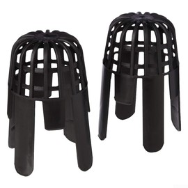 Plastic Rain Gutter Protector, Pack of 2, Downpipe, Leaf Gutter Screen, Downpipe Protection, Leaf Strainer, Rain Pipe Strainer, Gutter Closure, Gutters, Leaf Protection, Floor Drain Net, Fits 68 mm