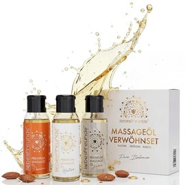 Liebesfreunde Wellness Gift Set for Women - 3 x 50 ml Massage Oil Gift Box for Female Lady, Gift Set, Massage Oil Gift Idea for Anniversary, Birthday, Valentine's Day, Christmas