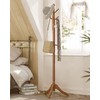 VASAGLE Solid Wood Coat Rack and Stand, Free Standing Hall