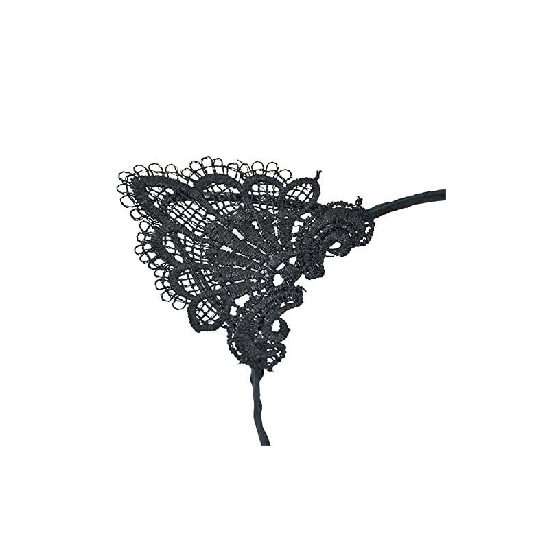 EROSPA Cat Ears Headband Lace – Black – Carnival Fancy