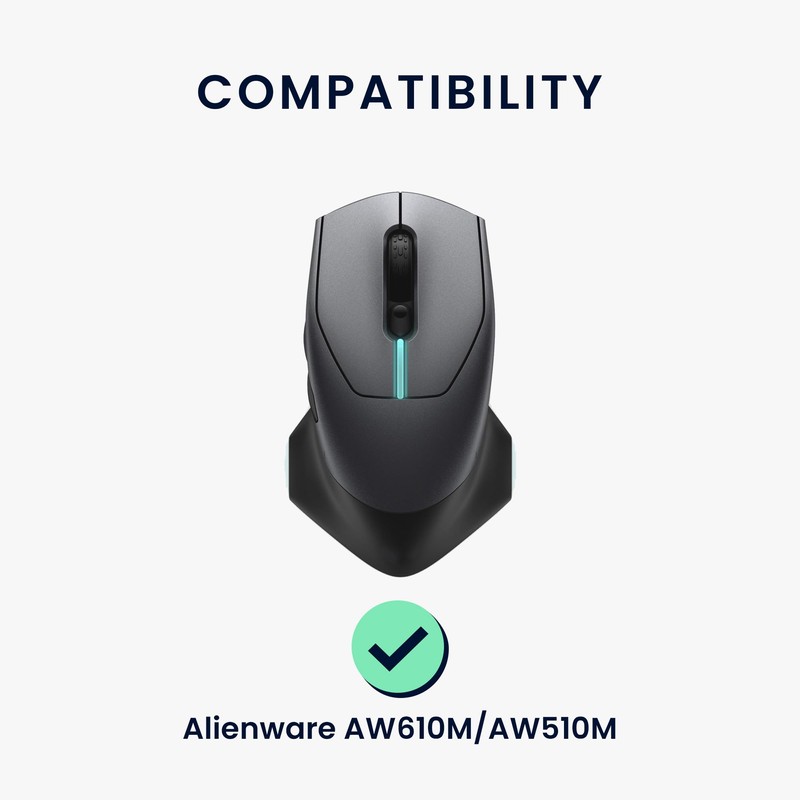 kwmobile Mouse Feet Replacement Compatible with Alienware AW610M / AW510M