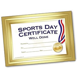 40 Sports Day Certificate Award Praise Teachers Reward Certificates A5 Primary Teaching Services
