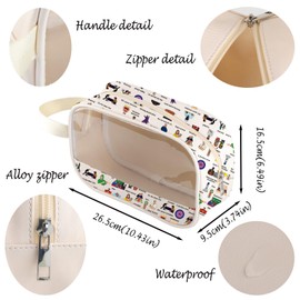 MNIGIU TV Show Merchandise Troy and Abed Lover Gift TV Show Clear Makeup Zipper Pouch (Community Clear Bag)