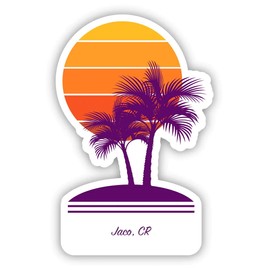 Jaco Costa Rica Souvenir 4 Inch Vinyl Decal Sticker Palm design