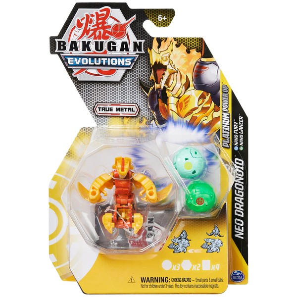 Bakugan Evolutions, Neo Dragonoid with Nano Fury and Lancer Platinum