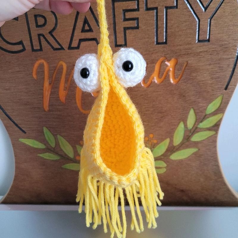 Crochet Yip Yip Mini Hanging Basket by Crafty Mama, Decorative,