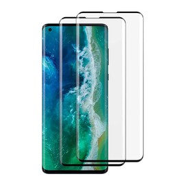 AISELAN for Motorola Moto Edge 3D Curved Screen Protector, [2 Pcs] 3D Full Coverage HD Clear Anti-Scratch Easy Installation Screen Tempered Glass for Motorola moto edge (2020)