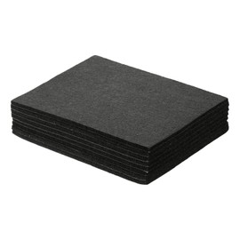 uxcell Felt Furniture Pads, 8Pcs 7.87" x 5.91" Adhesive Backed Felt Non-Slip Anti-Scratch Chair Leg Protectors for Protecting Hardwood Floor, Black