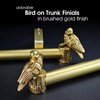 ILAISIHOME 1-1/8 Inch Diameter Brushed Gold Curtain Rod with Bird