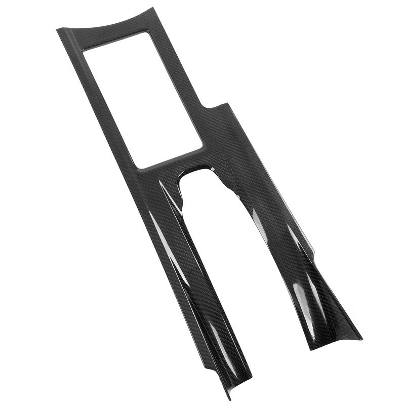 Carbon Fiber Center Console Gear Shift Cup Holder Panel Cover