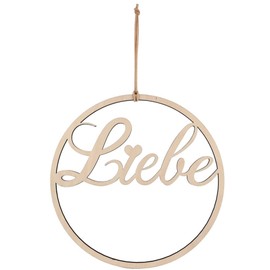 Spruchreif · Decorative loop, wooden decorative hanger, wall decoration, door wreath, hoop, decorative loop with lettering, loop in heart shape, decorative loop dried flowers, decorative lettering