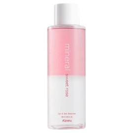 APIEU Large Capacity Mineral Lip & Eye Remover Sweet Rose, 250ml, 1 piece / 어퓨 대용량 미네랄 립 앤 아이 리무버 스윗로즈, 250ml, 1개