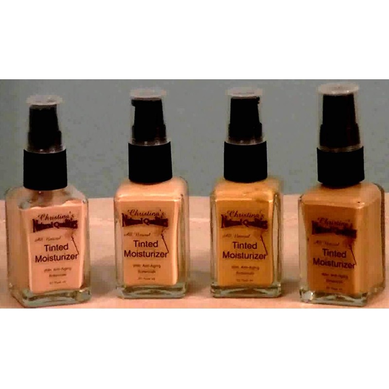 Tinted Moisturizer All Natural Herbal Liquid Foundation - 1oz. Dark