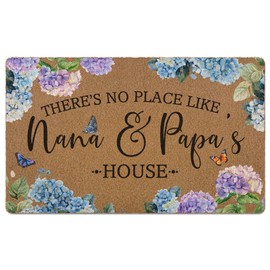 XLDLIOO Nana and Papa Gifts Funny Door Mat, Funny Welcome Front Door Mat Indoor Outdoor Entrance, Gifts for Nana and Papa Artificial Coir Doormats Rugs for Porch Entryway Decor 30x17in