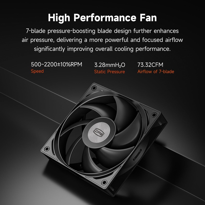 PCCOOLER CPU Air Cooler, 5×6mm Heat Pipes, 120mm ARGB Fan,