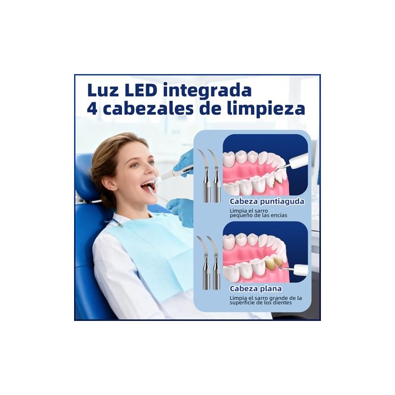 Limpiador Dental Ultrasónico 5 Modos IPX7