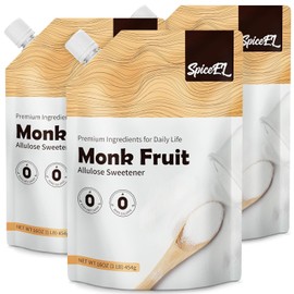 SPICEEL Monk Fruit & Allulose Sweetener, Erythritol-Free (3-Pack) | Zero Calorie Sugar Substitute for Baking, Coffee, Tea | Keto, Vegan, Gluten-Free | 1lb Each