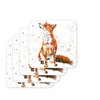 Coaster Fox British Wildlife Hand Painted Animals Coasters Watercolour Art
