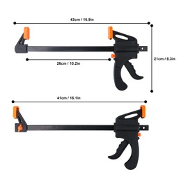 Biugaaufai 8 PCS 10 Inch Bar Clamps for Woodworking, Black E-Z Hold Woodworking Bar Clamps Set, One-Handed Quick F Clamps, F Clamps Set for Carpenters & Woodworkers Tools