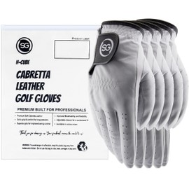 H-Cube Leather Golf Gloves Men Right Handed Golfer XX Large Pack of 5