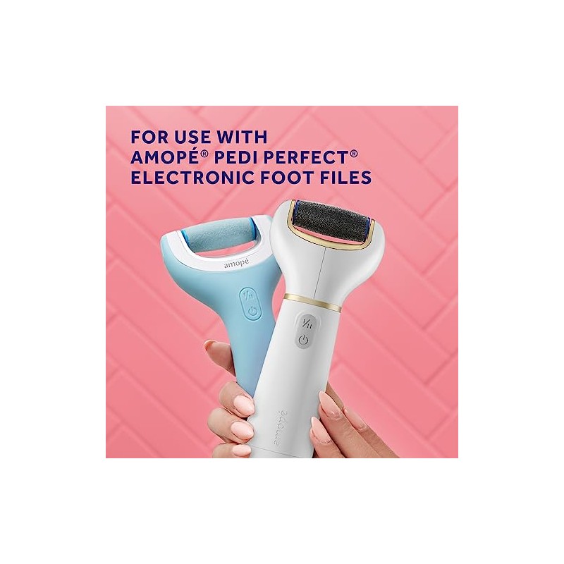 Amopé Pedi Perfect Foot File Replacement Roller Heads with Diamond