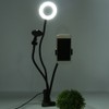 USB LED Ring Fill Light Lamp with Phone Holder Microphone