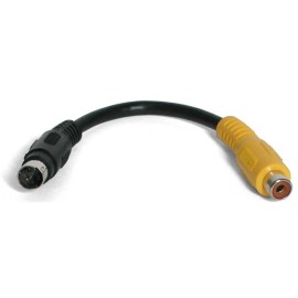StarTech.com StarTech S Video to Composite Video Adapter Cable 6 inch Black RCA to 4 Pin DIN