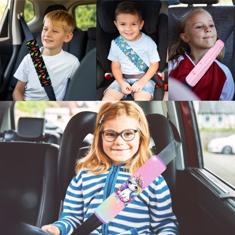AMUSEPROFI 2 Pcs Plush Universal Seat Belt Cover Pad -