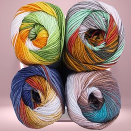 612 Yards Pack 2 Art of Yarn%100 Anti Pilling Light DK 3 Acrylic Crochet Knitting Bundle of Everyday Soft Worsted Baby Chunky Plush Yards Perfect for Craft Projects Stitch 100grx2 3.5 oz 306x2 551