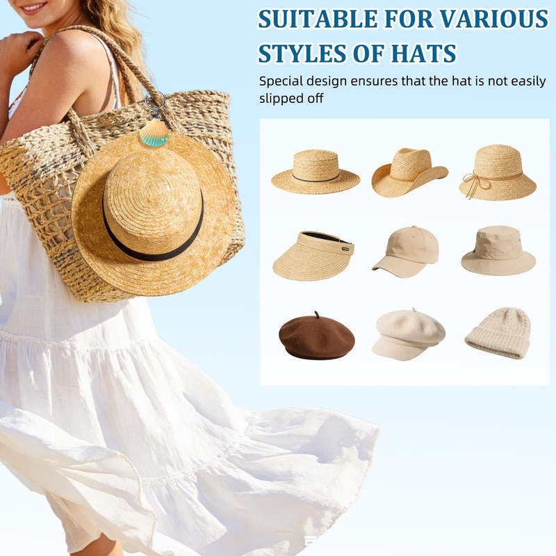 BQSAZHYJ 2Packs Hat Clip for Travel on Bag Beach Style