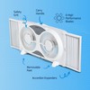 Nexair 9" Twin Window fan with Remote Control, 3 Speed
