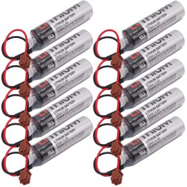 Battery 10pcs Toshiba ER6VCT 3.6V PLC Battery with Small JAE Plug for Robot OTC Battery