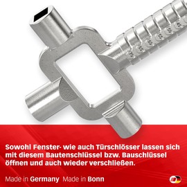 Multipick Universal Key [Made in Germany] Construction Key – Architect Key – Construction Site Key – Universal Key – Building Bone Janitors – Construction Key Set – Cylinder Measuring Gauge