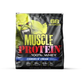 COLOSSAL LABS COLOSSAL LABS Muscle Whey Protein [5 lbs/Pack of 1]CCookies n Cream Flavored Protein Powder, 25,000mg Amino Acids/Serving, Cold Filtered(Packaging May Vary)