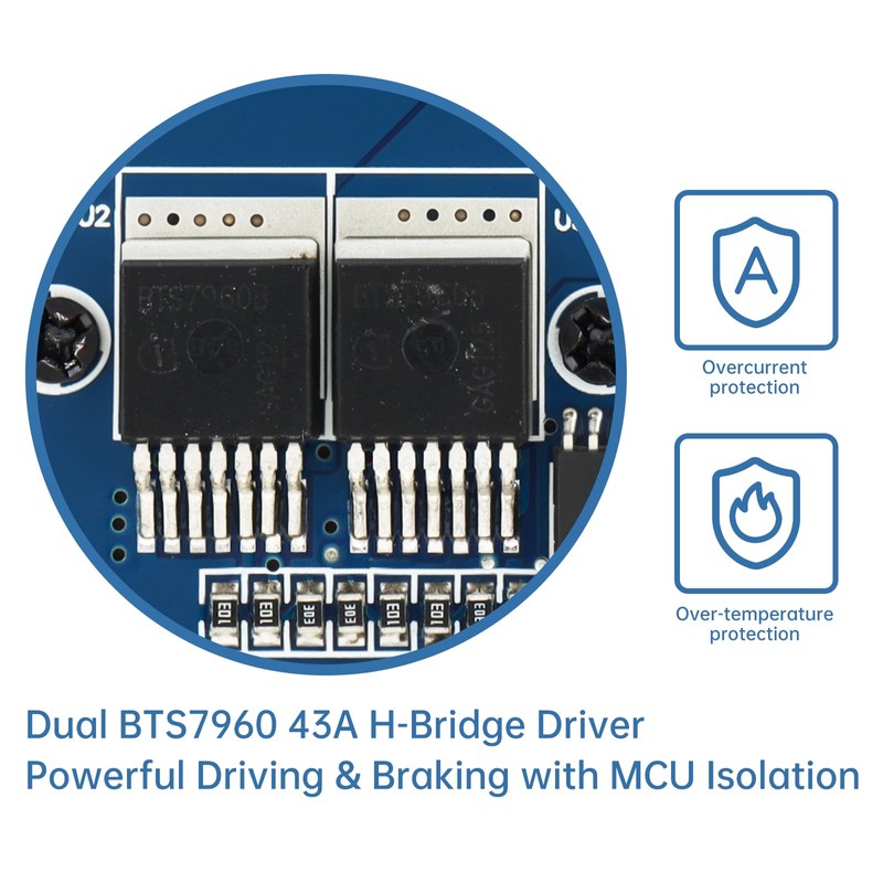 DiGiYes BTS7960 43A H Bridge High Power Motor Drive Module