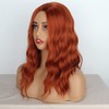 PORSMEER Auburn Red Short Curly Bob Synthetic Hair Wigs for