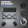 EVLIQUIL Beach Wagon,Collapsible Wagons Carts Foldable with Big Wheels,Utility Folding