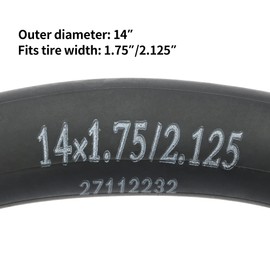 RUTU 14 Inch Bike Tubes 14x1.75/2.125 Inner Tube with 32mm Schrader Valve Compatible with 14x1.75 14x1.9 14 x 1.95 14 x 2.0 14 x 2.125 Most Kid Bike Tire Tube-Premium Heavy Butyl Inner Tube-2 Pack
