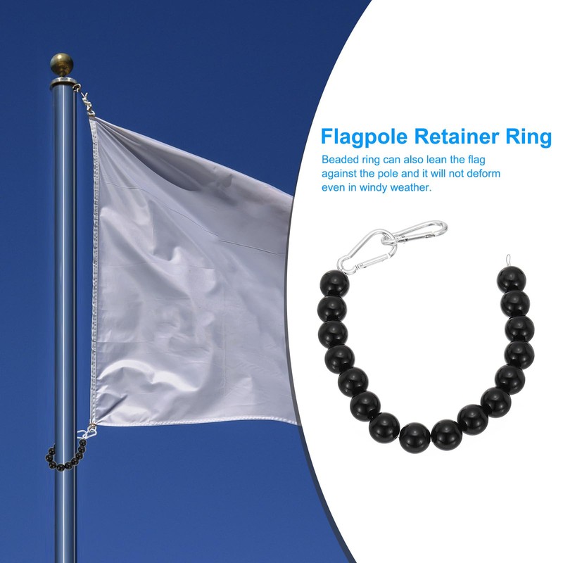 PATIKIL Flagpole Retainer Ring Flag Pole Accessories, Flag Beaded Mount