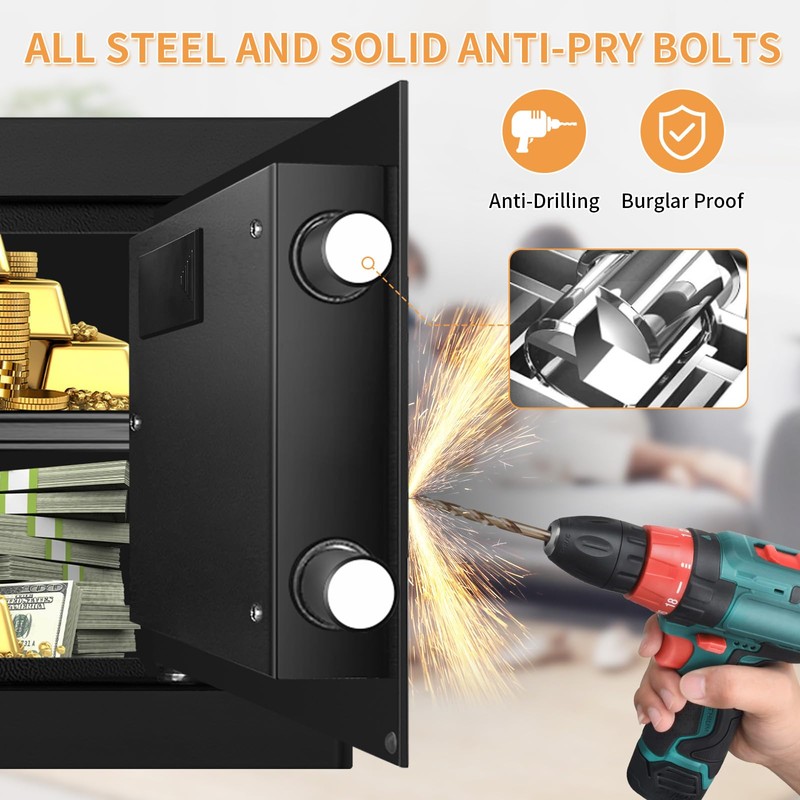 1.2 Cub Small Fireproof Safes for Home Use, Digital Home
