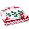 BYSURE Christmas Reindeers and Trees Pattern Bed Sheets 6 Pieces