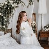 Hazms 3 Pcs Bride Robe for Wedding Day Set with
